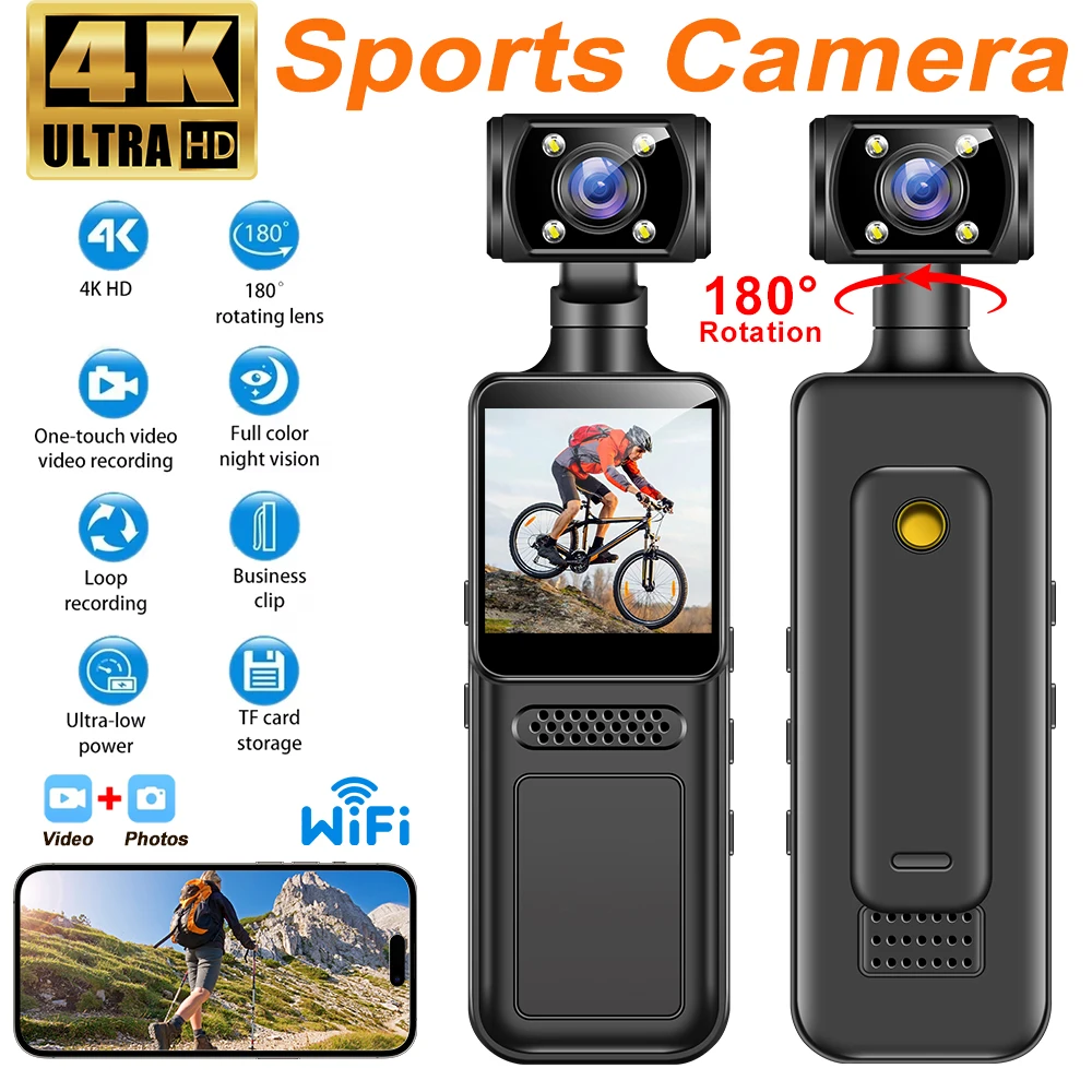 4K Wifi Hotspot Mini Camera Portable Digital Video Recorder Body Camera with Night Vision Portable DVR Miniature Camcorder
4K Wifi Hotspot Mini Camera Portable Digital Video Recorder Body Camera with Night Vision Portable DVR Miniature Camcorder