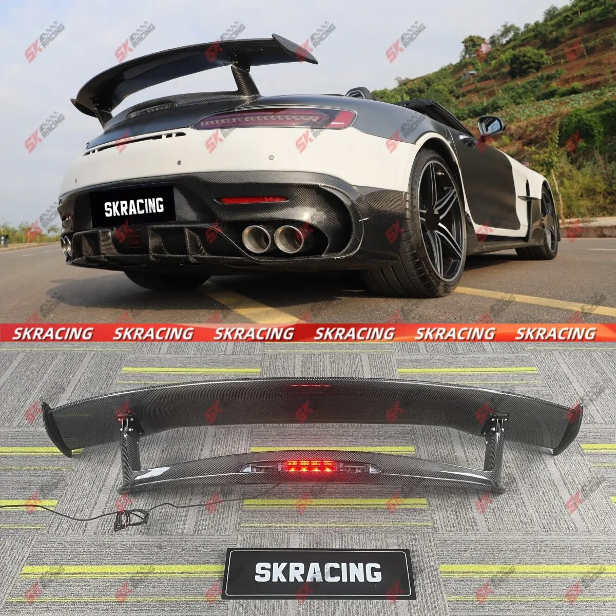 Carbon Fiber/Unpainted FRP Rear Spoiler Wing For Benz AMG GT GTC GTR 2018-2021
Carbon Fiber/Unpainted FRP Rear Spoiler Wing For Benz AMG GT GTC GTR 2018-2021