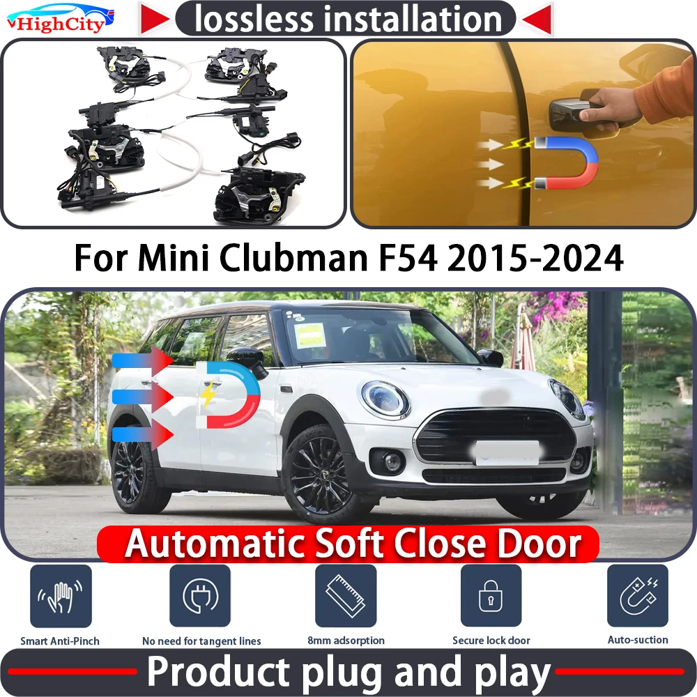 Электрический привод замка двери HighCity для Mini Clubman F54 2015-2024: система плавного закрывания и автоматического открывания дверей
Электрический привод замка двери HighCity для Mini Clubman F54 2015-2024: система плавного закрывания и автоматического открывания дверей