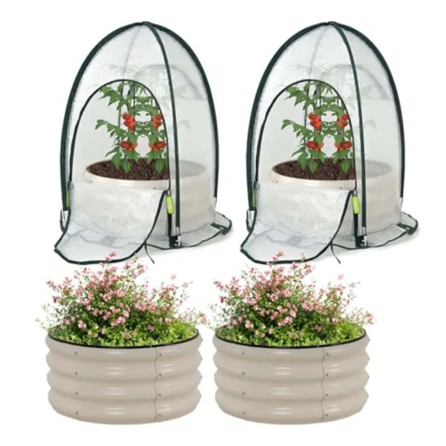 Raised Garden Bed with Greenhouse Cover for outdoor gardening, galvanized steel, green, rust-resistant and weatherproof
Raised Garden Bed with Greenhouse Cover for outdoor gardening, galvanized steel, green, rust-resistant and weatherproof