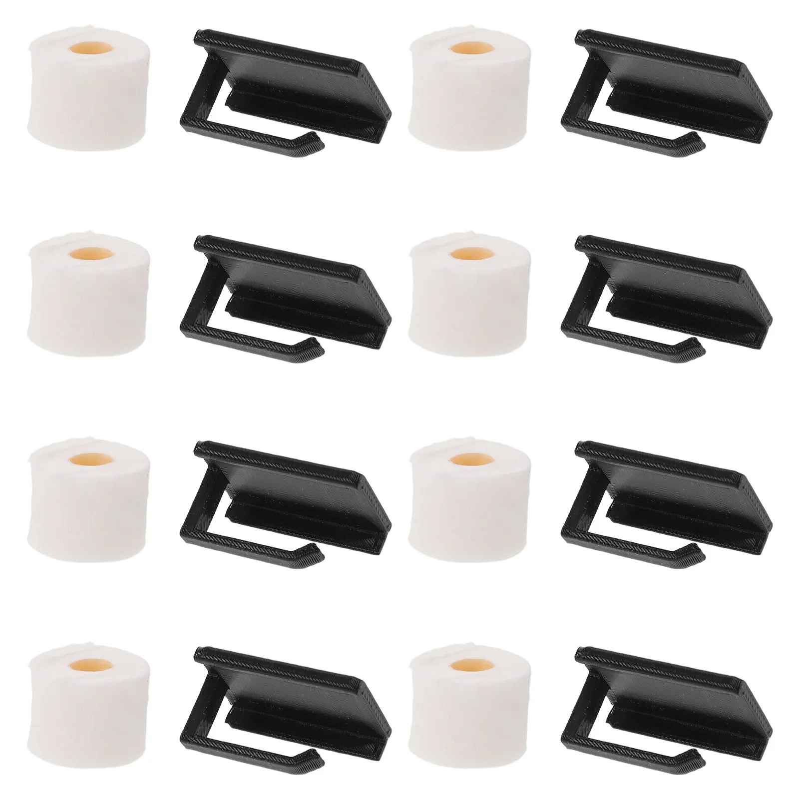 8Sets Dollhouse Toilet Paper Holder Miniature 1:12 Scale Realistic Tissue Roll Dispenser Mini Bathroom Accessory Miniature
8Sets Dollhouse Toilet Paper Holder Miniature 1:12 Scale Realistic Tissue Roll Dispenser Mini Bathroom Accessory Miniature