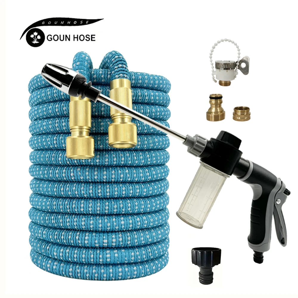 GOUN HOS Expandable Garden Hose, Bimetal Joint Garden Farm Irrigation Hose, Car Washing High-Pressure Foam Kettle Water Gun
GOUN HOS Expandable Garden Hose, Bimetal Joint Garden Farm Irrigation Hose, Car Washing High-Pressure Foam Kettle Water Gun