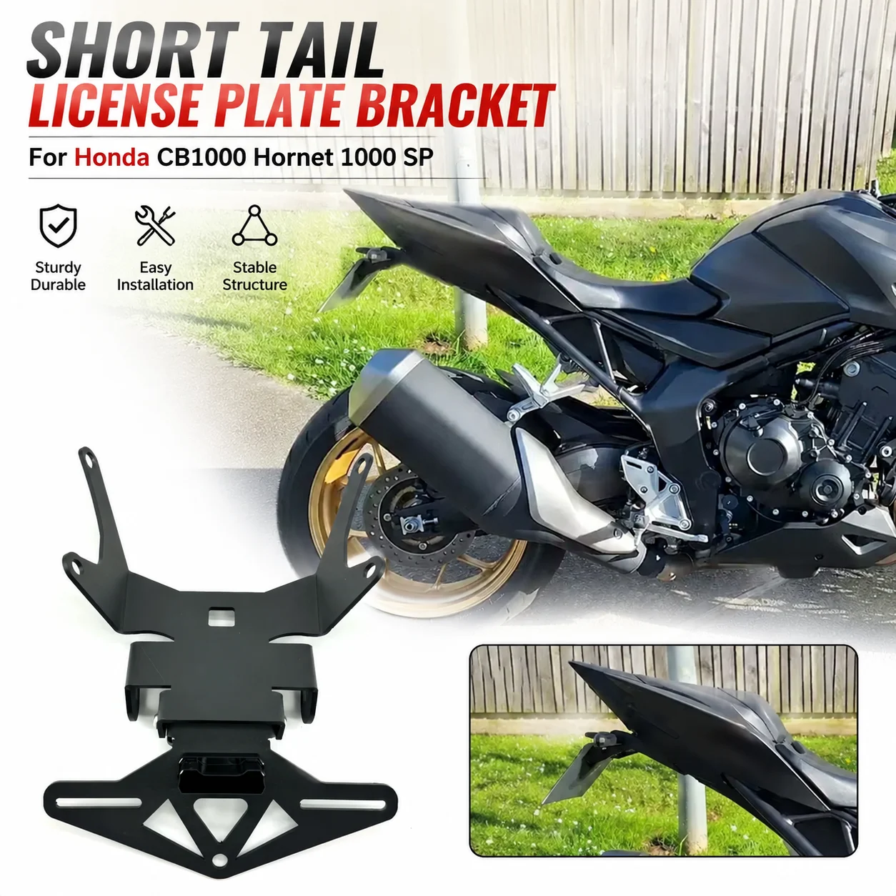 For Honda CB1000 CB 1000 Hornet 1000 SP Motorcycle New Rear License Plate Holder Bracket with Light Tail Tidy Fender Eliminator
For Honda CB1000 CB 1000 Hornet 1000 SP Motorcycle New Rear License Plate Holder Bracket with Light Tail Tidy Fender Eliminator