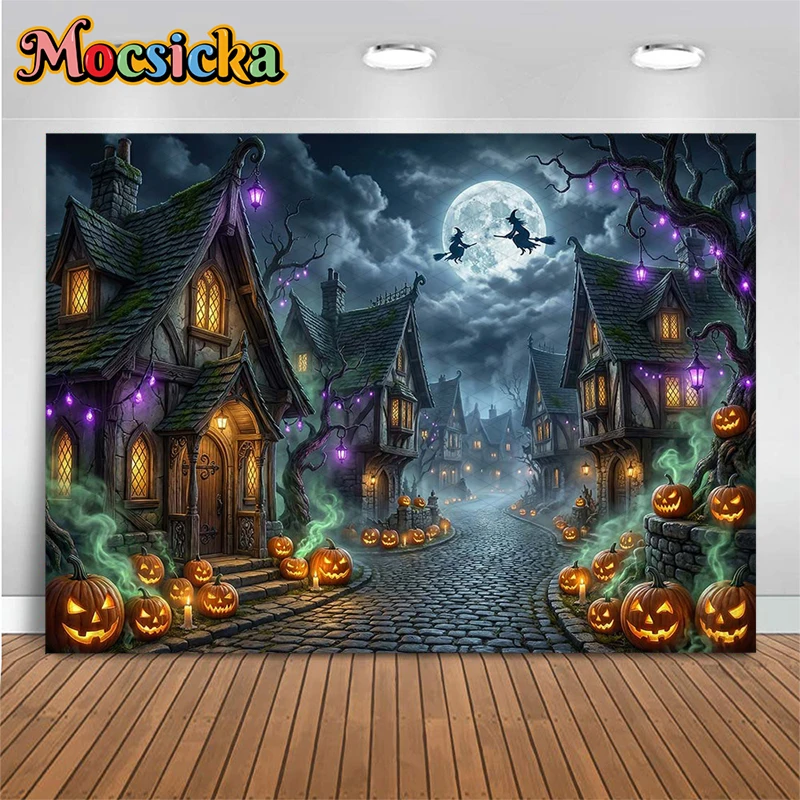 Mocsicka Halloween Photography Backdrop Pumpkin Party Decor Background Terror House Street Kid Birthday Photo Studio Wall Poster
Mocsicka Halloween Photography Backdrop Pumpkin Party Decor Background Terror House Street Kid Birthday Photo Studio Wall Poster