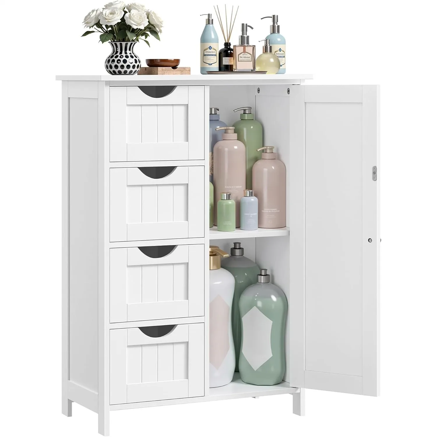 Storage Cabinet with Drawers Freestanding Floor Cabinet 11.8x21.7x32.3 Inches Adjustable Shelf for Bathroom Living Room Kitchen
Storage Cabinet with Drawers Freestanding Floor Cabinet 11.8x21.7x32.3 Inches Adjustable Shelf for Bathroom Living Room Kitchen