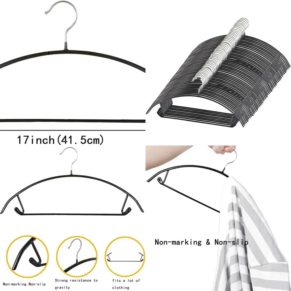 Сверхмощные нескользящие тонкие вешалки для костюмов, курток и футболок — экономия места, упаковка 50 шт., черные
Сверхмощные нескользящие тонкие вешалки для костюмов, курток и футболок — экономия места, упаковка 50 шт., черные