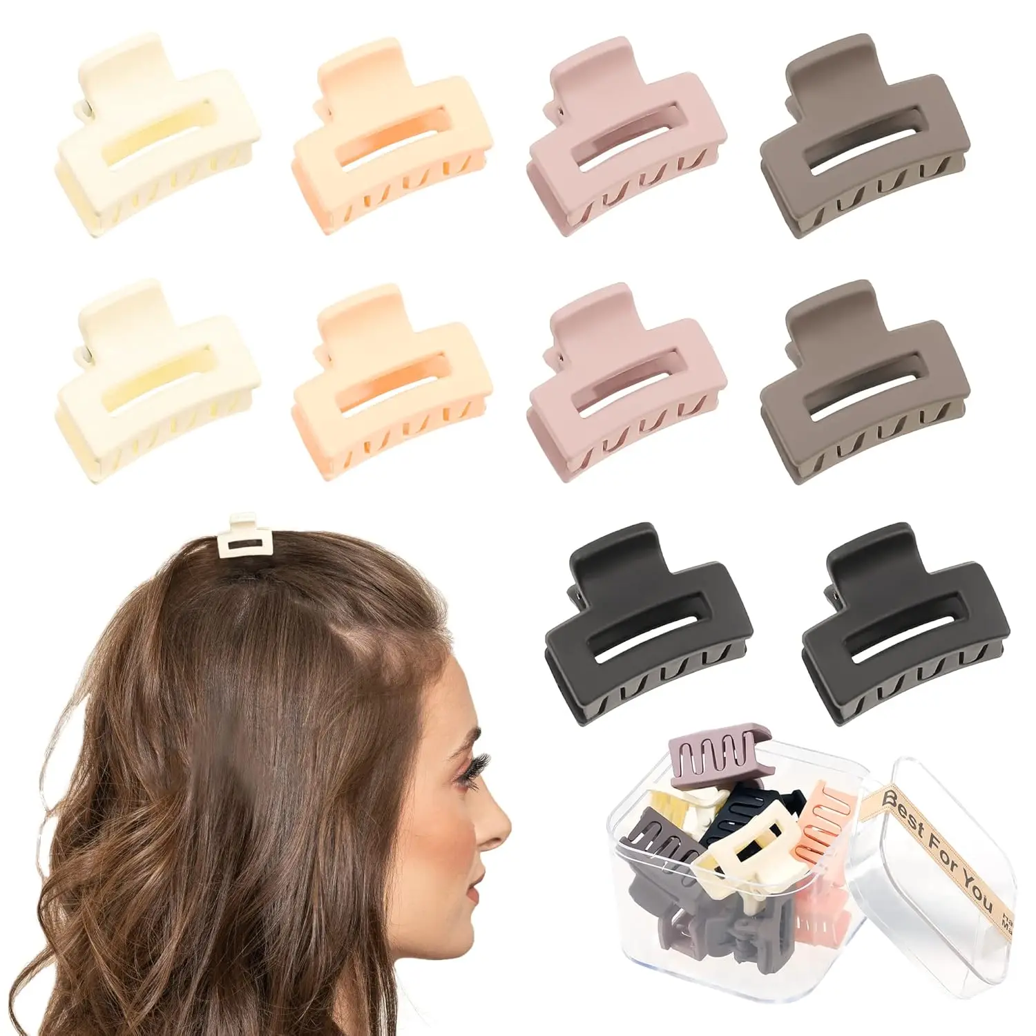 Small Claw Hair Clips for Women Girls - Mini Hair Clips Rectangle Tiny Claw Clips for Thin Hair
Small Claw Hair Clips for Women Girls - Mini Hair Clips Rectangle Tiny Claw Clips for Thin Hair