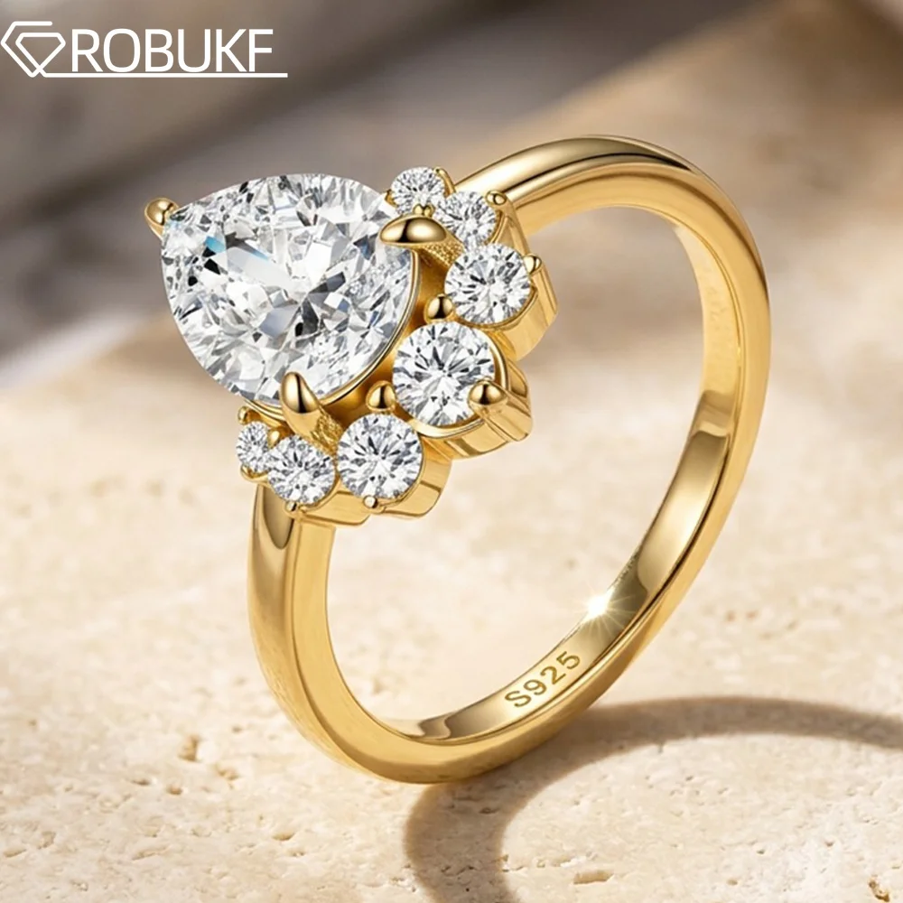 Waterdrop Shape Full Moissanite Engagement Rings for Women Pear Cut Lab Diamond 925 Sterling Silver Flower Wedding Band Jewelry
Waterdrop Shape Full Moissanite Engagement Rings for Women Pear Cut Lab Diamond 925 Sterling Silver Flower Wedding Band Jewelry
