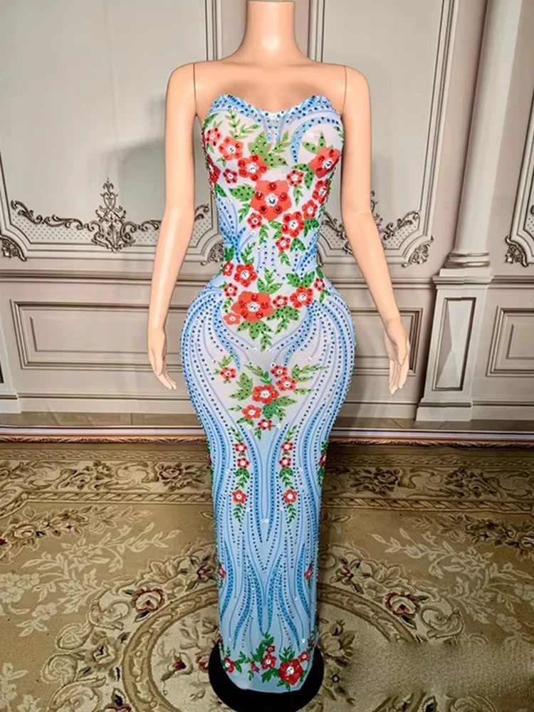 High Quality Color Rhinestone Sexy Chest Wrapped Printed Dress 2025 New Fashion Custom Women'S Clothing
High Quality Color Rhinestone Sexy Chest Wrapped Printed Dress 2025 New Fashion Custom Women'S Clothing