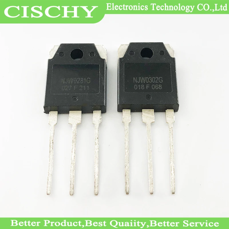 10pcs=5pair ( 5pcs NJW0281G + 5pcs NJW0302G ) NJW0281 NJW0302 TO-3P IC Best quality.
10pcs=5pair ( 5pcs NJW0281G + 5pcs NJW0302G ) NJW0281 NJW0302 TO-3P IC Best quality.