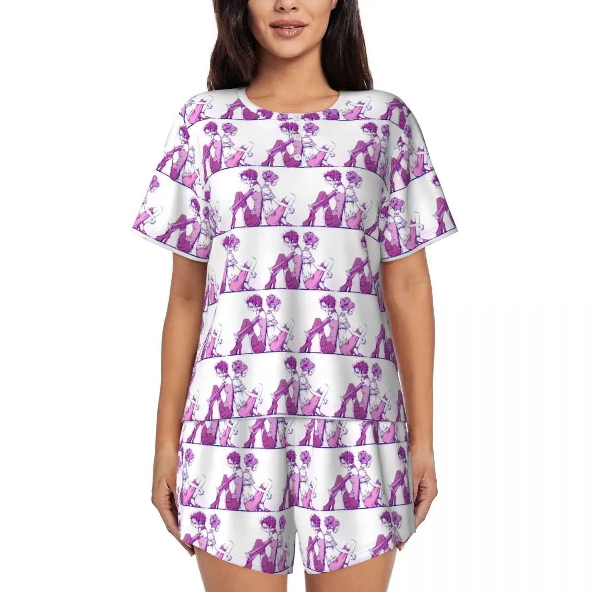 Shoujo Manga Anime Nana Round Neck Short Sleeve Nightgowns for Sleeping Sleepshirts Women Soft Pajama Set Short Pants
Shoujo Manga Anime Nana Round Neck Short Sleeve Nightgowns for Sleeping Sleepshirts Women Soft Pajama Set Short Pants