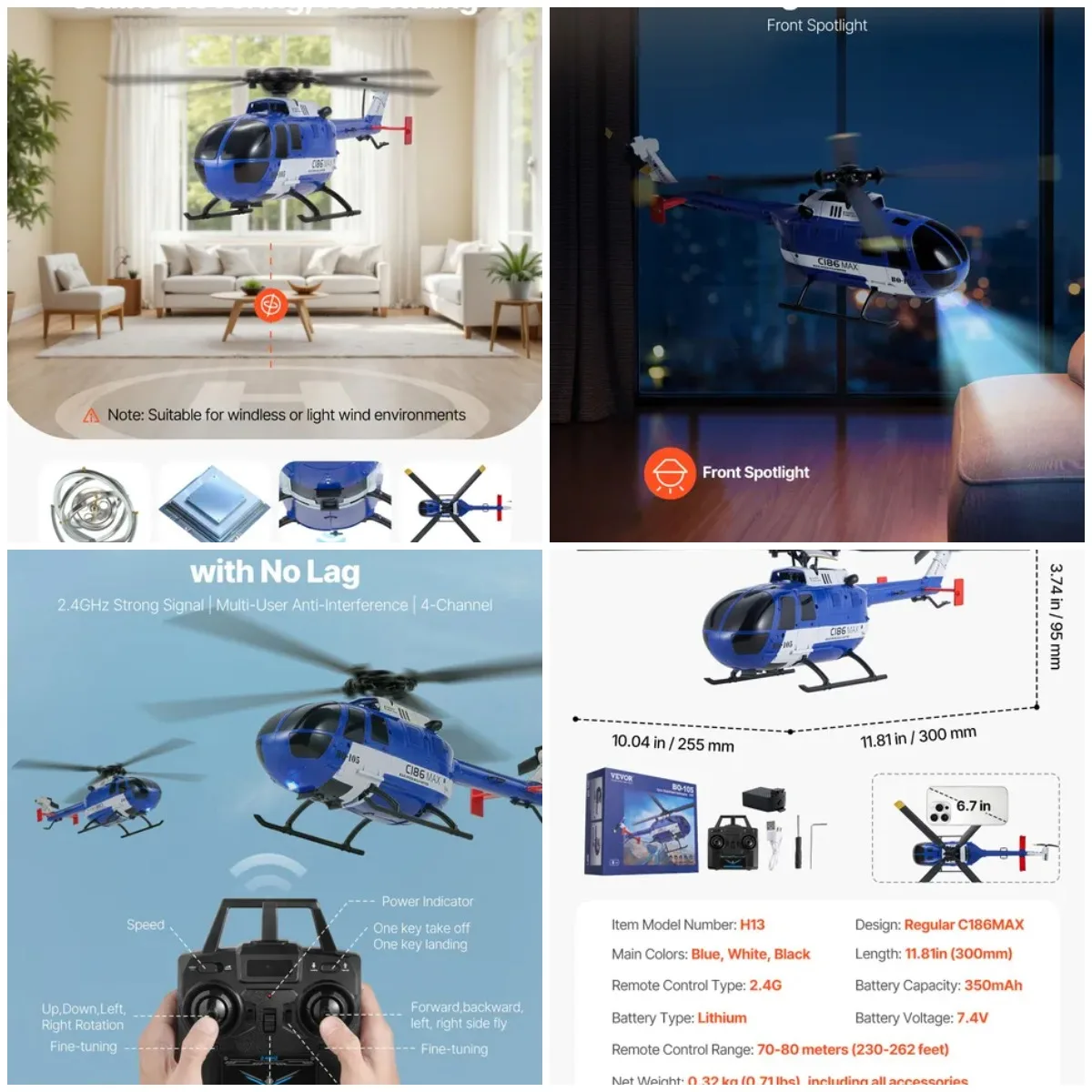 RC Helicopter 4 Channel Remote Control Aircraft Toy 6-Axis Gyro Kids Present
RC Helicopter 4 Channel Remote Control Aircraft Toy 6-Axis Gyro Kids Present