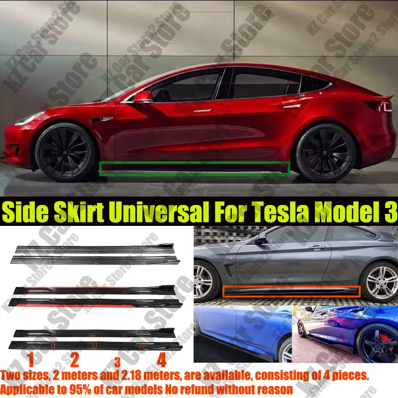 FOR Tesla Model 3 2M Car Side Skirt Extension Plate Lip Separator Bumper 2.18M Racing Side Spoiler Universal Car Side
FOR Tesla Model 3 2M Car Side Skirt Extension Plate Lip Separator Bumper 2.18M Racing Side Spoiler Universal Car Side