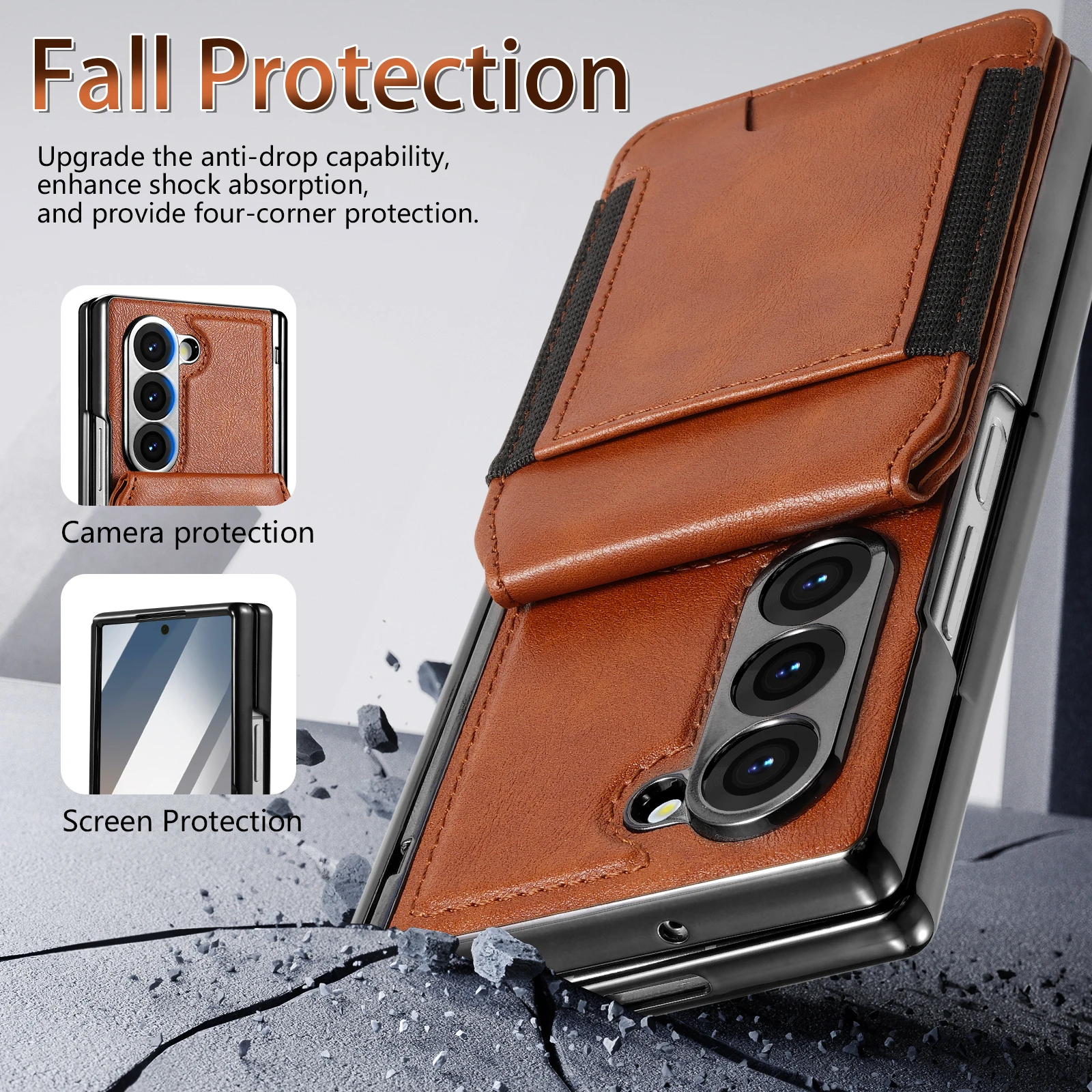 Outer Screen Glass Film Hinge Shockproof Cover For Samsung Galaxy Z Fold 7 6 5 4 3 2-in-1 Magnetic Card Holder Wallet Phone Case
Outer Screen Glass Film Hinge Shockproof Cover For Samsung Galaxy Z Fold 7 6 5 4 3 2-in-1 Magnetic Card Holder Wallet Phone Case