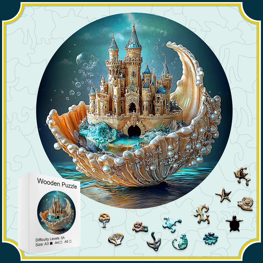 Shell Castle Themed Wooden Puzzle | Unique Irregular Animal-Shaped Design | Handcrafted Decorative Puzzle & Family Brain Teaser
Shell Castle Themed Wooden Puzzle | Unique Irregular Animal-Shaped Design | Handcrafted Decorative Puzzle & Family Brain Teaser