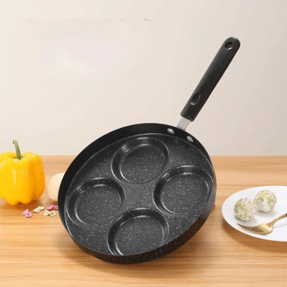 Durable 4 Hole Breakfast Egg Pan Divided Round Egg Frying Pan Universal Non-stick Egg Ham Pans Burger Shop
Durable 4 Hole Breakfast Egg Pan Divided Round Egg Frying Pan Universal Non-stick Egg Ham Pans Burger Shop
