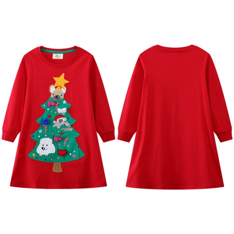 Spring Summer Kids Dress for Girls Cute Christmas Tree Pattern Toddler Long Sleeve Dresses Children Casual Dress for 2-7Years
Spring Summer Kids Dress for Girls Cute Christmas Tree Pattern Toddler Long Sleeve Dresses Children Casual Dress for 2-7Years