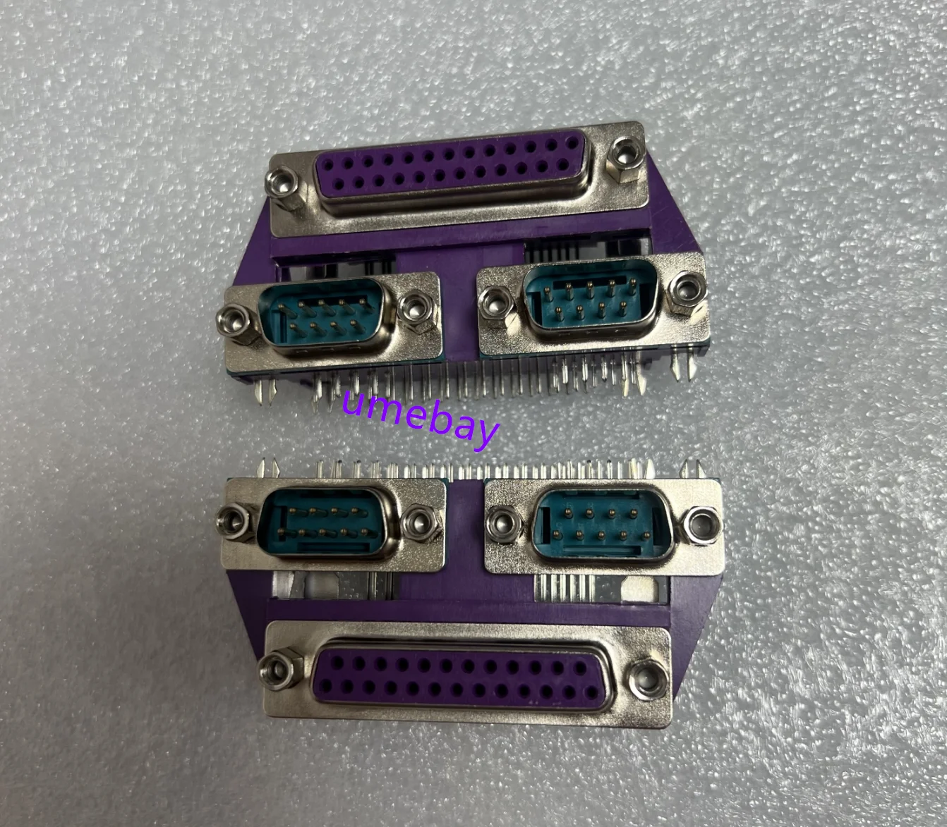 20 pieces , Triplet DR25 female dark red+DR9 male+DR9 male 8.08 turquoise 19.05H stacked VGA connector
20 pieces , Triplet DR25 female dark red+DR9 male+DR9 male 8.08 turquoise 19.05H stacked VGA connector