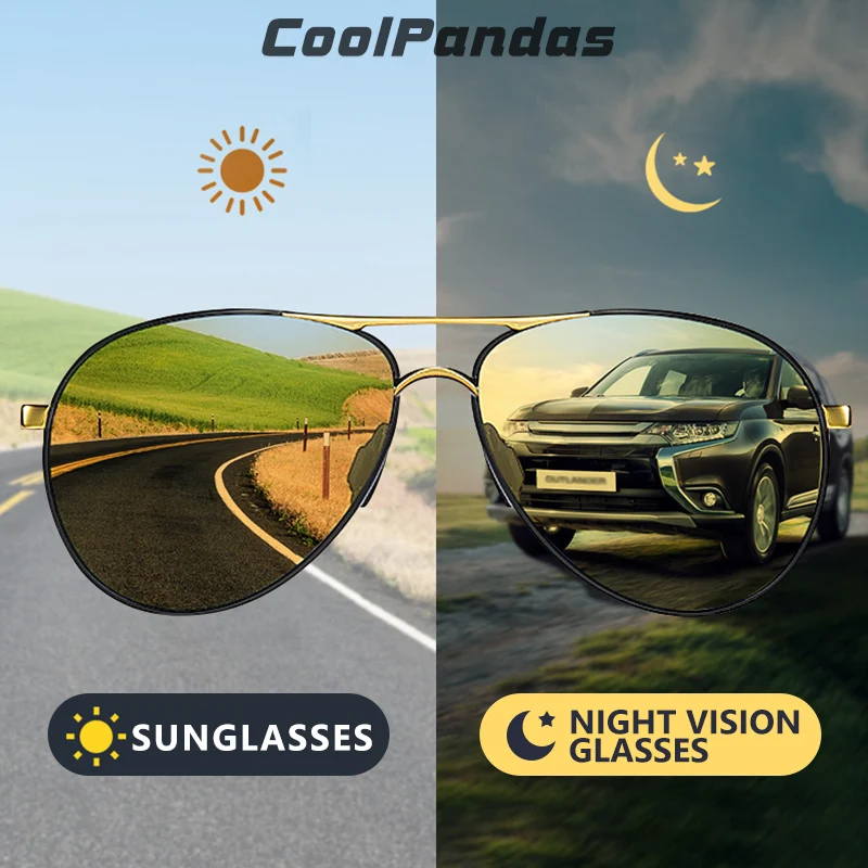 Fashion Aviation Photochromic Sunglasses Polarized Man Woman Chameleon Day Night Vision Safe Driving Eyewear gafas de sol hombre
Fashion Aviation Photochromic Sunglasses Polarized Man Woman Chameleon Day Night Vision Safe Driving Eyewear gafas de sol hombre