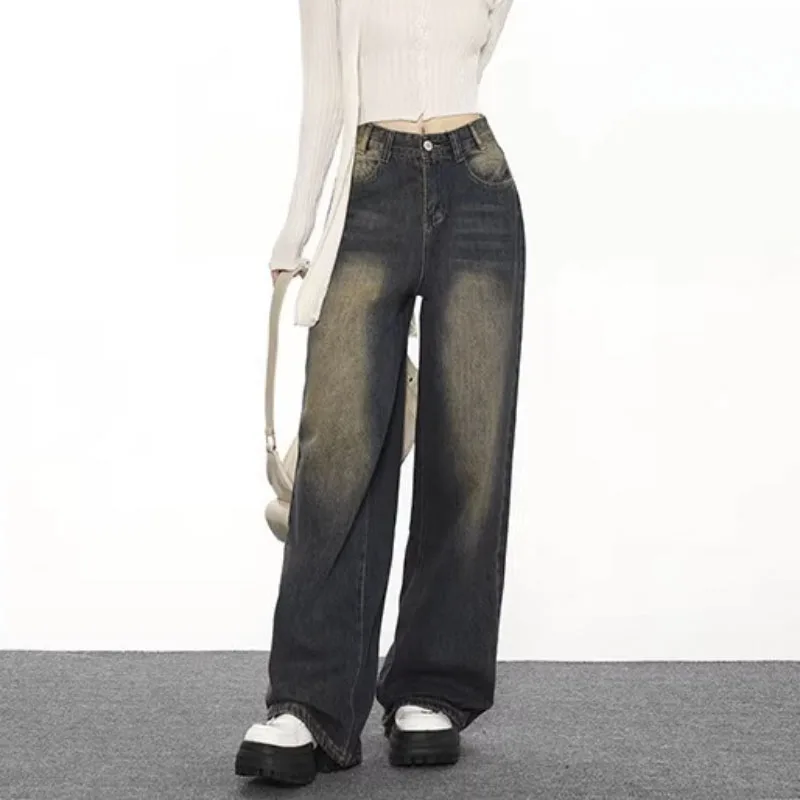 High-waisted Baggy Vintage Y2K Style Jeans Fashion Streetwear Wide-leg Trousers Women's Aesthetic Denim Trousers
High-waisted Baggy Vintage Y2K Style Jeans Fashion Streetwear Wide-leg Trousers Women's Aesthetic Denim Trousers