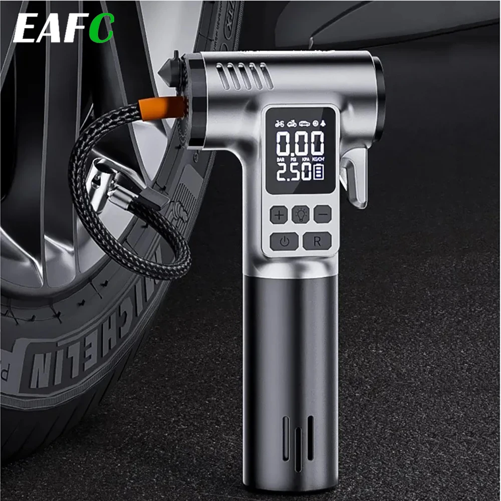 EAFC Portable Car Air Pump Electric Tire Inflator Wireless Air Compressor Portable Air Injector for Tyre Bike Motorcycle Ball
EAFC Portable Car Air Pump Electric Tire Inflator Wireless Air Compressor Portable Air Injector for Tyre Bike Motorcycle Ball