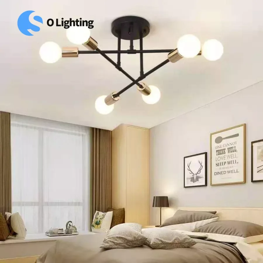 6-head Ceiling Lamps Bulb Lighting Fixture Simple Lampshade Modern Midieval Vintage Lamp Ceiling Light for Bedroom Foyer Hotel
6-head Ceiling Lamps Bulb Lighting Fixture Simple Lampshade Modern Midieval Vintage Lamp Ceiling Light for Bedroom Foyer Hotel