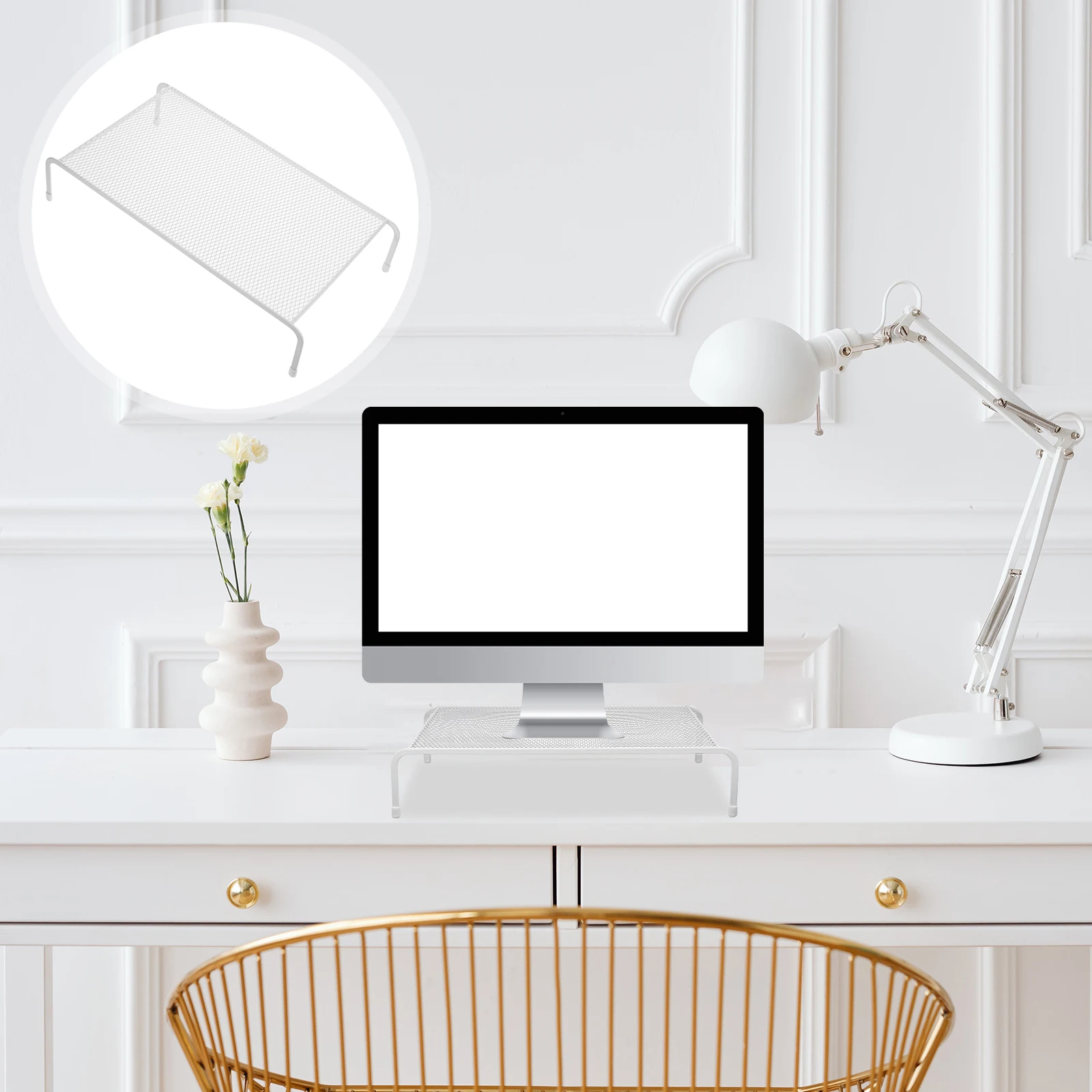 Monitor Stand Riser Adjustable Heightening Desk Shelf Clear Display Rack Iron No-punch Sturdy Laptop Computer Screen Holder
Monitor Stand Riser Adjustable Heightening Desk Shelf Clear Display Rack Iron No-punch Sturdy Laptop Computer Screen Holder