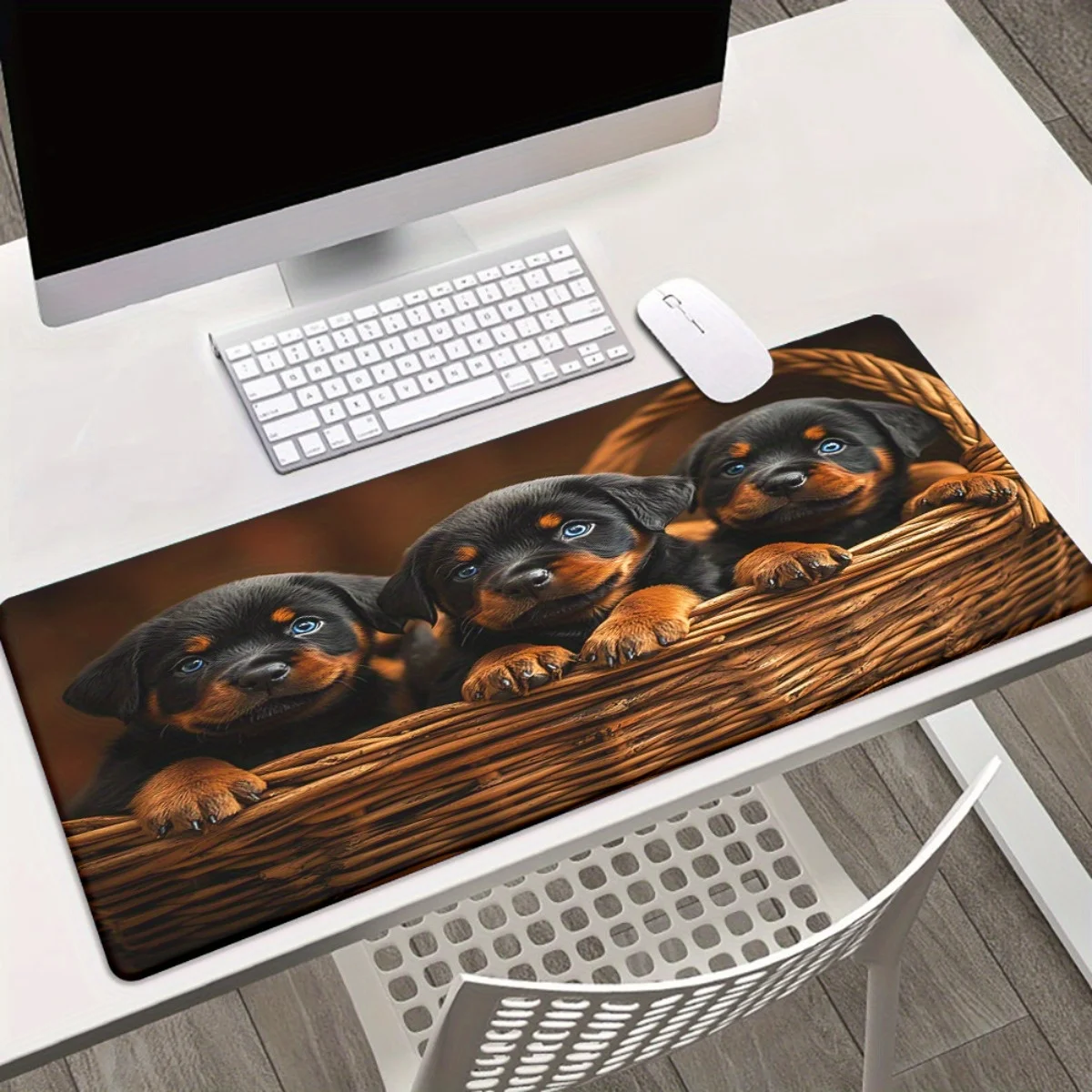 Милые щенки ротвейлеров в корзине, очень большой коврик для мыши, резиновый игровой коврик для стола, офисный коврик
Милые щенки ротвейлеров в корзине, очень большой коврик для мыши, резиновый игровой коврик для стола, офисный коврик