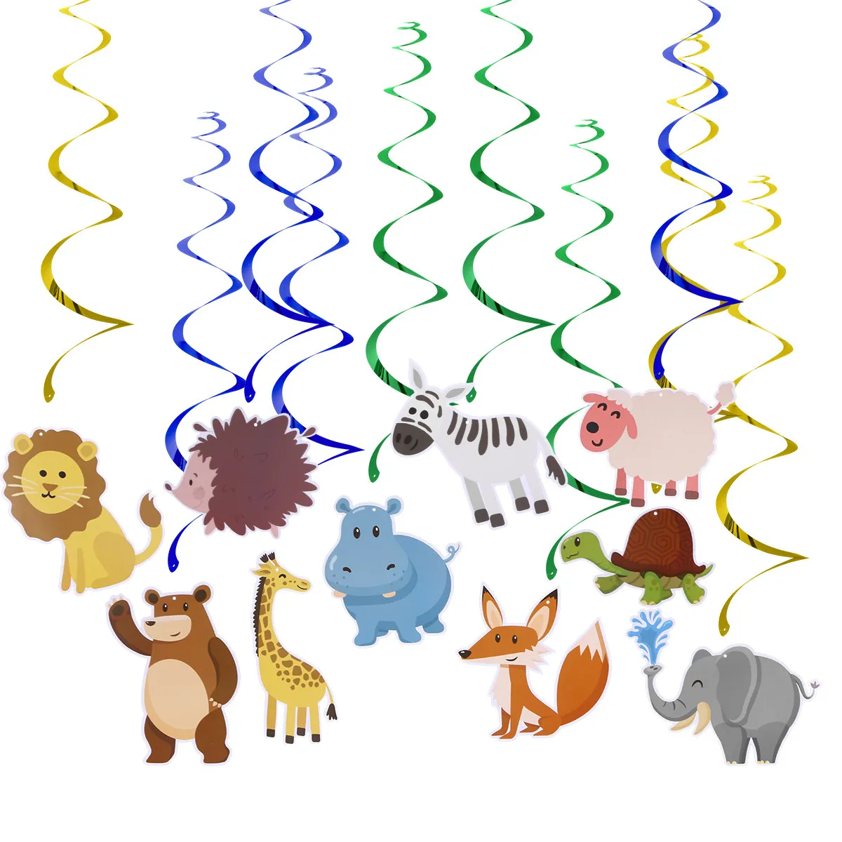 30 Pcs Animal Theme Birthday Decorations Creative Hangings Colourful Swirls Farm Colorful Party
30 Pcs Animal Theme Birthday Decorations Creative Hangings Colourful Swirls Farm Colorful Party