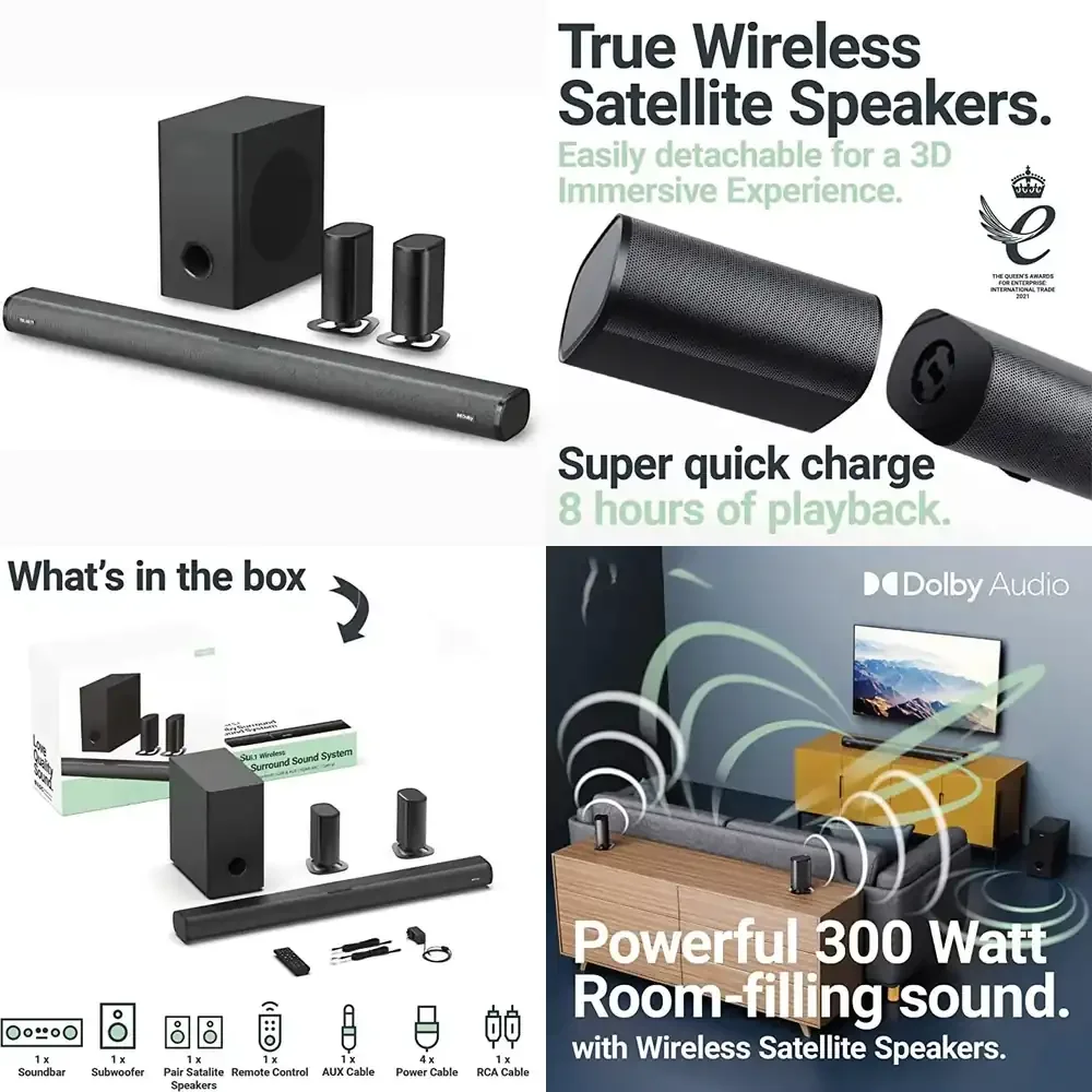 wireless speaker 5.1ch Detachable dobl-y soundbar, wireless sound bar speaker for tv for home theatre system with subwoofer
wireless speaker 5.1ch Detachable dobl-y soundbar, wireless sound bar speaker for tv for home theatre system with subwoofer