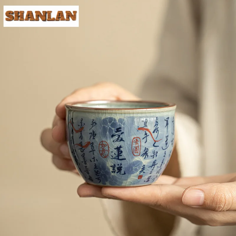 Старинная глиняная чашка Jingdezhen 110 мл, старинная сине-белая чашка-мастер, чашка для дегустации чая, цилиндрическая чашка, кружки, семейный чайный набор
Старинная глиняная чашка Jingdezhen 110 мл, старинная сине-белая чашка-мастер, чашка для дегустации чая, цилиндрическая чашка, кружки, семейный чайный набор