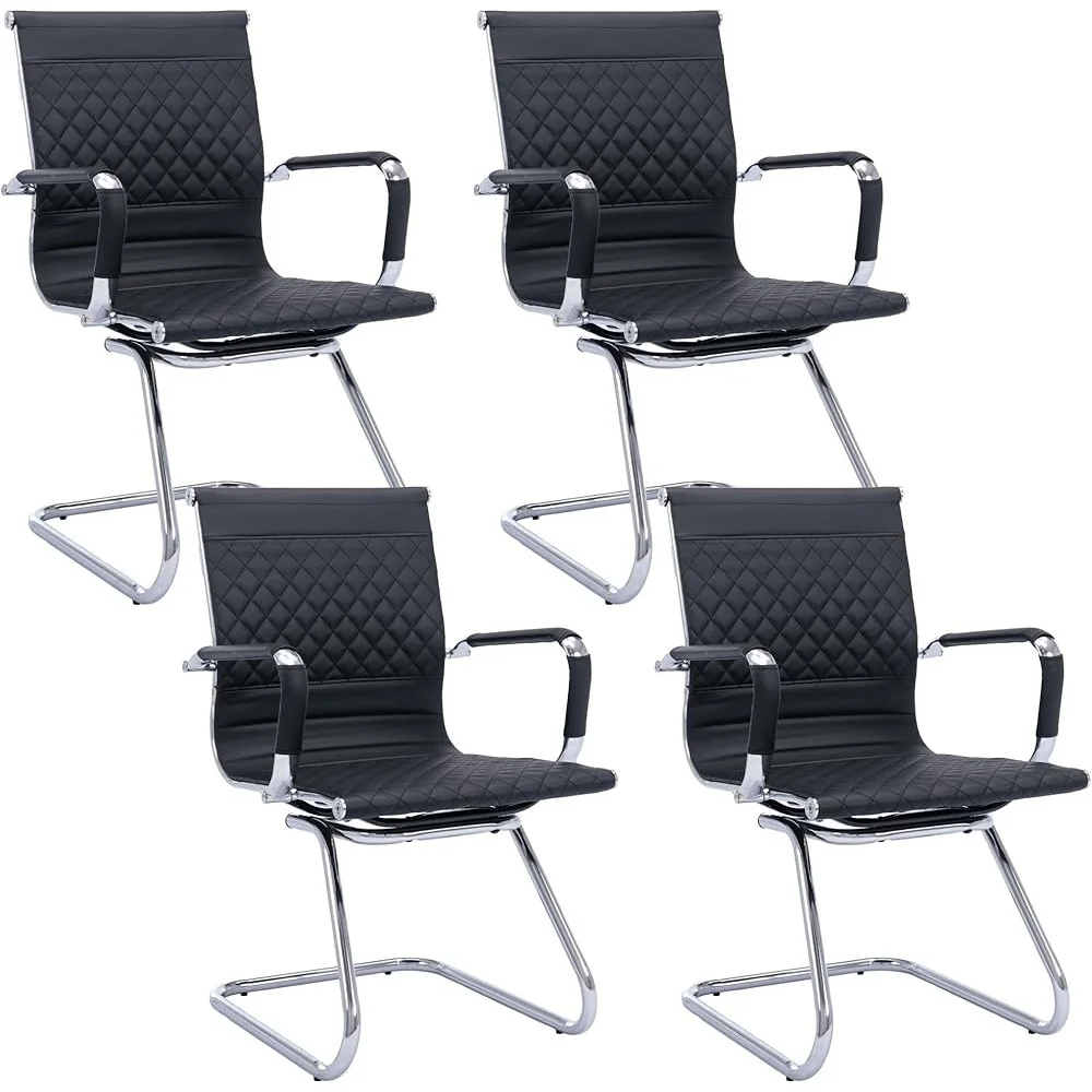 4 Pack Modern Office Chairs Mid Back PU Leather Desk Chairs Ergonomic Reception Conference Room Heavy Duty
4 Pack Modern Office Chairs Mid Back PU Leather Desk Chairs Ergonomic Reception Conference Room Heavy Duty