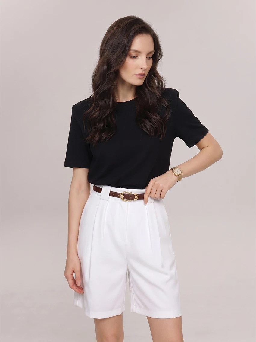 Parc Fee Summer Loose White Office Women's Shorts 2026 Fashion High Waist Shorts Elegant Classic Solid Shorts Female Clothing
Parc Fee Summer Loose White Office Women's Shorts 2026 Fashion High Waist Shorts Elegant Classic Solid Shorts Female Clothing