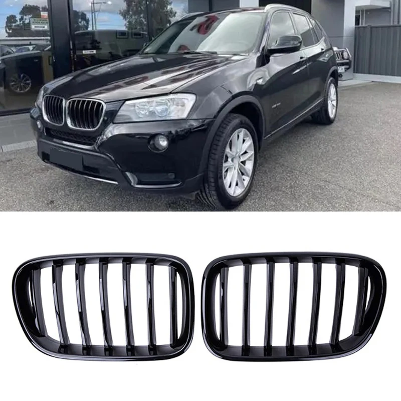 For BMW X3 F25 Car Front Bumper Kidney Grille Racing Grill 2011-2013 Single Slat Grill Styling Glossy Black Accessories
For BMW X3 F25 Car Front Bumper Kidney Grille Racing Grill 2011-2013 Single Slat Grill Styling Glossy Black Accessories