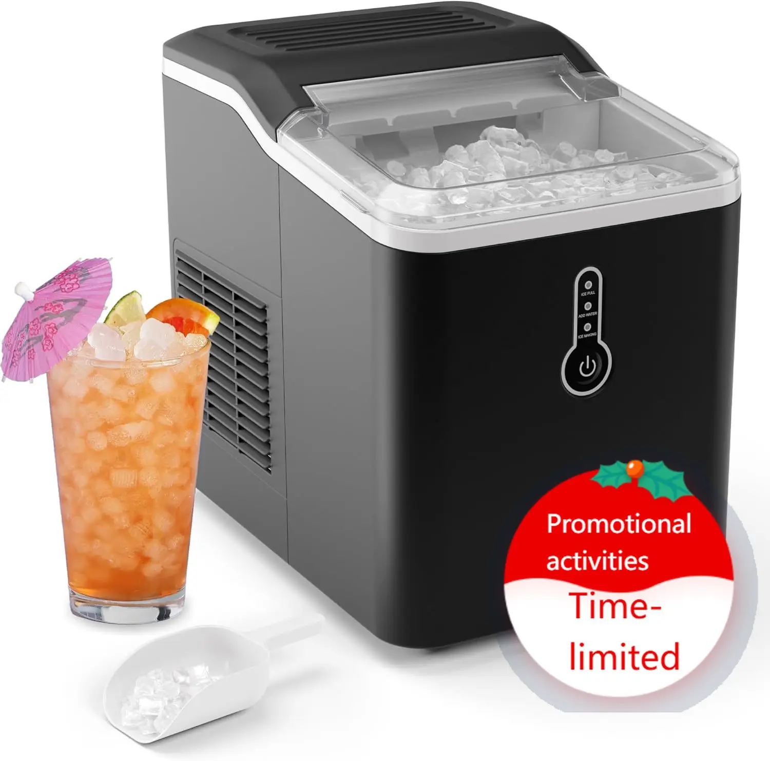 Iceman by Nugget Maker Countertop, Pebble Maker Machine, 26 lb in 24 Hours, Ready in 6 Minutes, Removable
Iceman by Nugget Maker Countertop, Pebble Maker Machine, 26 lb in 24 Hours, Ready in 6 Minutes, Removable