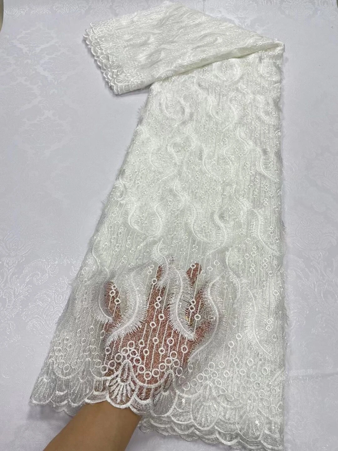African Embroidery Tulle Lace Fabric Sequins High Quality French Mesh Lace Fabric 5 Yards Bride For Wedding Dress Sewing JL203
African Embroidery Tulle Lace Fabric Sequins High Quality French Mesh Lace Fabric 5 Yards Bride For Wedding Dress Sewing JL203