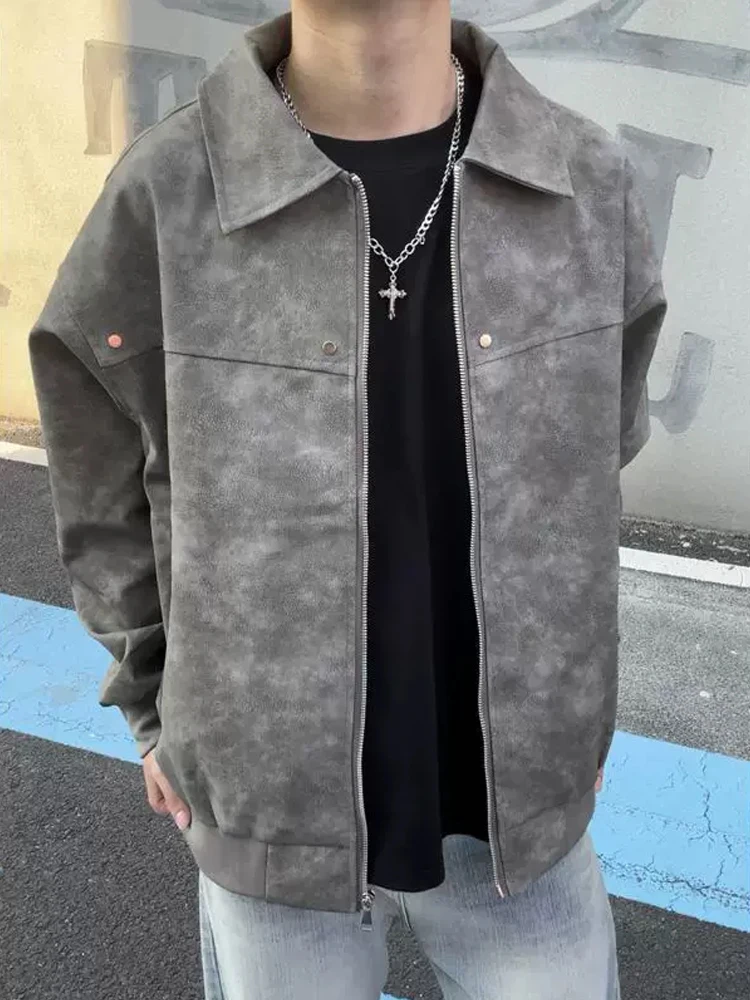 Мужская кожаная куртка в стиле ретро-американский стрит, повседневная, свободного кроя, с эффектом окрашивания, универсальная, на молнии, для весны и осени
Мужская кожаная куртка в стиле ретро-американский стрит, повседневная, свободного кроя, с эффектом окрашивания, универсальная, на молнии, для весны и осени