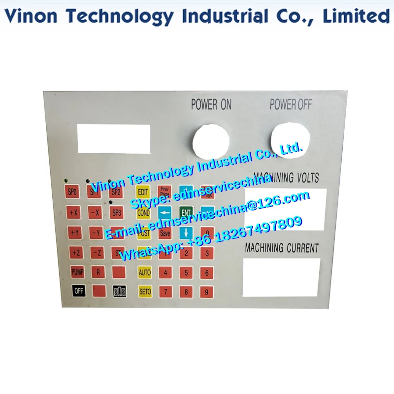 360504277 SD1 Keyboard Panel, EDM Front Panel SD1/HD11 Keyboard Sticker 360.504.277 Actspark SD1 CNC Fast Hole Drilling Machine
360504277 SD1 Keyboard Panel, EDM Front Panel SD1/HD11 Keyboard Sticker 360.504.277 Actspark SD1 CNC Fast Hole Drilling Machine