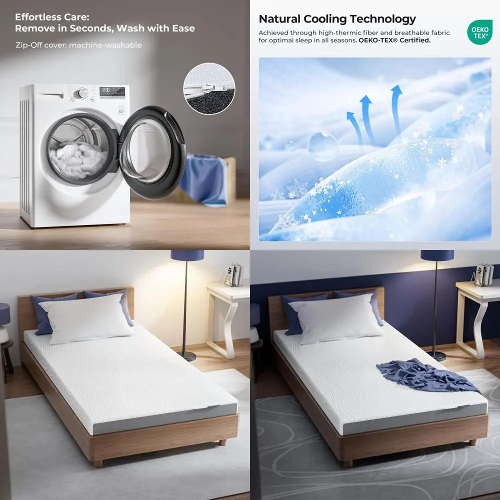 2-дюймовый матрас с двойным охлаждающим гелем и бамбуковым углем из пены с эффектом памяти для облегчения боли в спине и комфорта в общежитии колледжа
2-дюймовый матрас с двойным охлаждающим гелем и бамбуковым углем из пены с эффектом памяти для облегчения боли в спине и комфорта в общежитии колледжа