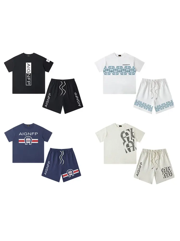 Boys Summer Clothes Set 2025 New Kids Short sleeve Cotton Letter Print Tops Shorts 2Pcs Sets Casual streetwear Children Clothing 
Boys Summer Clothes Set 2025 New Kids Short sleeve Cotton Letter Print Tops Shorts 2Pcs Sets Casual streetwear Children Clothing