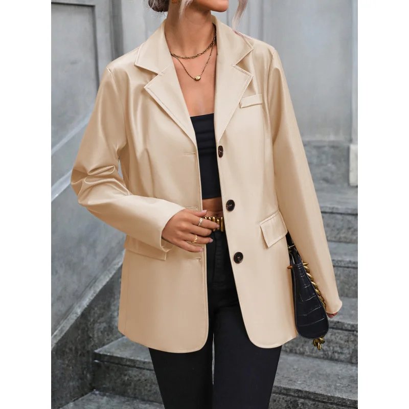 Европейская и американская мода мотоциклетное кожаное однобортное пальто женское
Европейская и американская мода мотоциклетное кожаное однобортное пальто женское