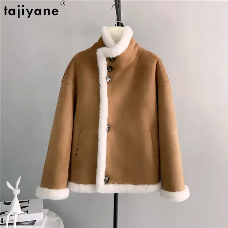 Tajiyane 100% Sheep Shearing Jacket Women Winter Wool Coat Casual Fur Coats Short Wool Jackets Korean Two Sides Wear Veste Femme
Tajiyane 100% Sheep Shearing Jacket Women Winter Wool Coat Casual Fur Coats Short Wool Jackets Korean Two Sides Wear Veste Femme