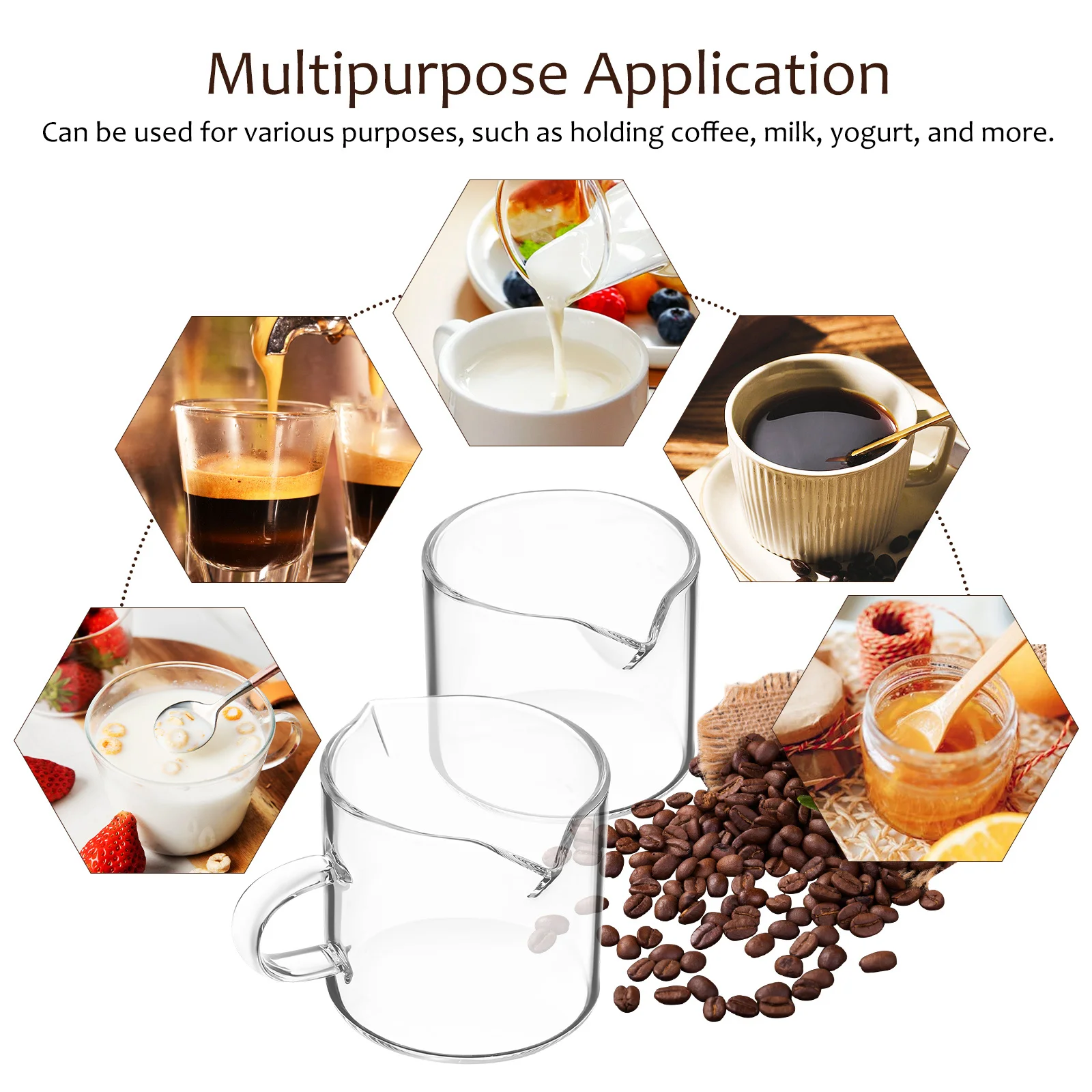 4Pcs Glass Espresso Cups Small Compact Milk Pitcher Creamer Pitcher Coffee Syrup Shot Glass Espresso Glasses Creamer Container
4Pcs Glass Espresso Cups Small Compact Milk Pitcher Creamer Pitcher Coffee Syrup Shot Glass Espresso Glasses Creamer Container