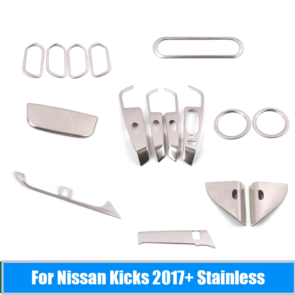 For Nissan Kicks 2017-2021 Stainless Car Conditioning Inner triangle Headlight switch door bowl glass Lift Panel Cover Trim
For Nissan Kicks 2017-2021 Stainless Car Conditioning Inner triangle Headlight switch door bowl glass Lift Panel Cover Trim