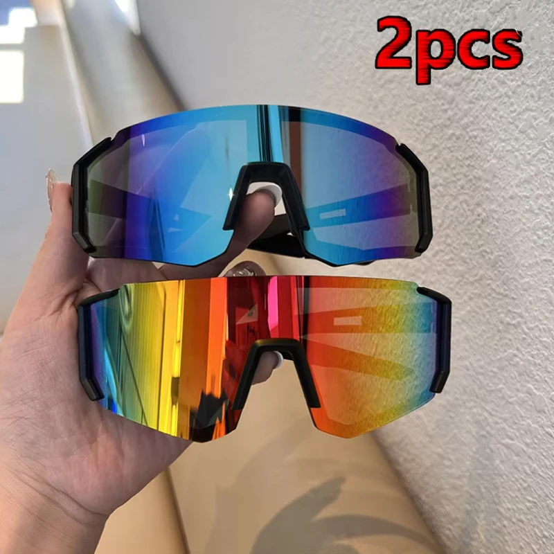 2 Pieces Large Frame Trendy Personality Punk Fashion Sunglasses, Suitable for Skiing, Cycling, Driving and Outdoor Sports
2 Pieces Large Frame Trendy Personality Punk Fashion Sunglasses, Suitable for Skiing, Cycling, Driving and Outdoor Sports