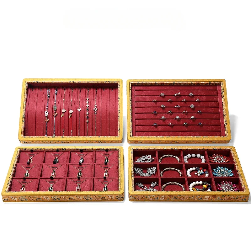 Ethnic style jewelry plate, red necklace, bracelet, ring storage plate, gold jewelry display plate
Ethnic style jewelry plate, red necklace, bracelet, ring storage plate, gold jewelry display plate