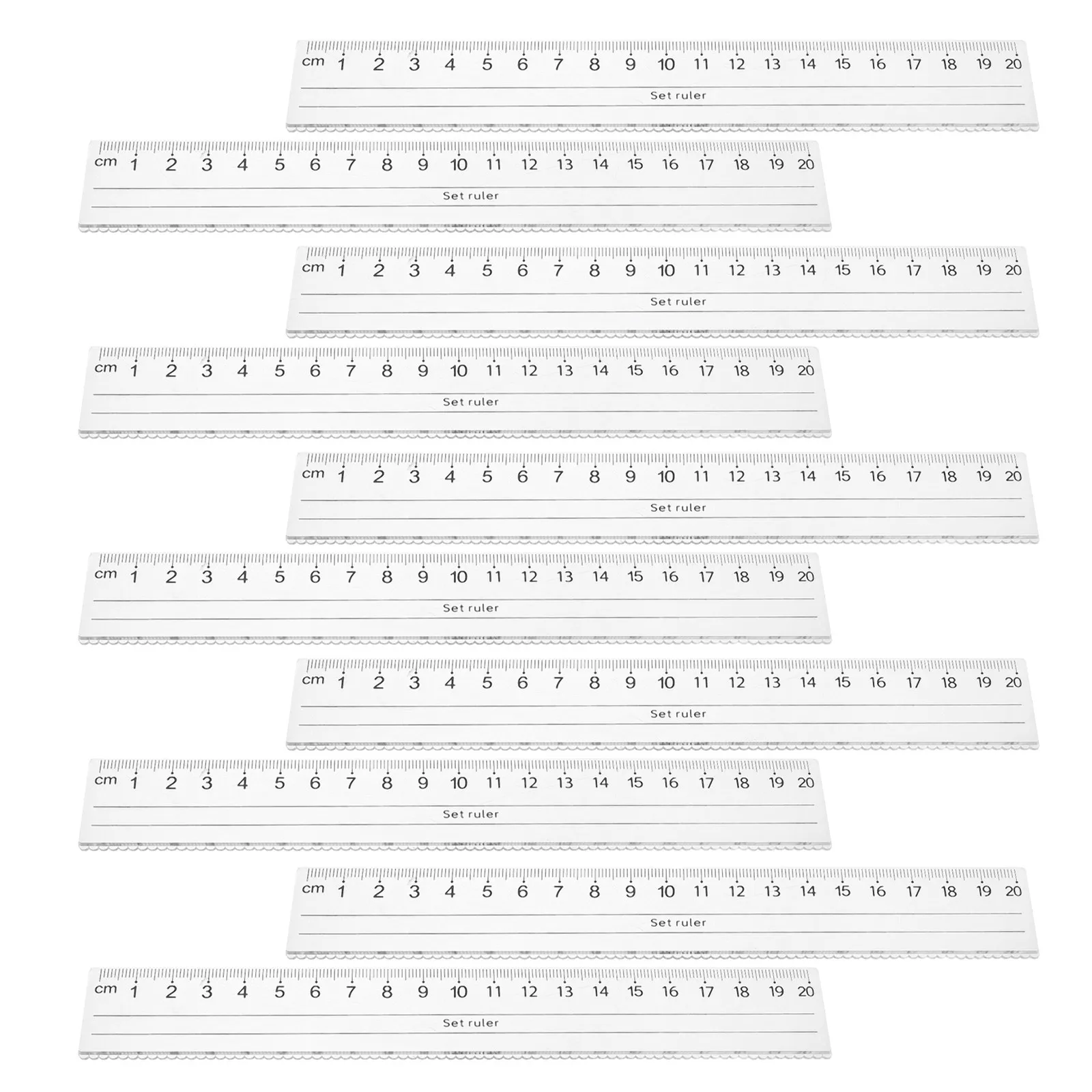 10Pcs Clear Plastic Straight Ruler High Visibility Bold Centimeter Markings Smooth Edges Transparent Measuring Tool for Math Art
10Pcs Clear Plastic Straight Ruler High Visibility Bold Centimeter Markings Smooth Edges Transparent Measuring Tool for Math Art