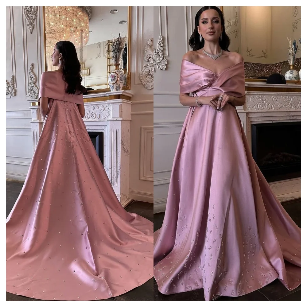 customizedCustomized Exquisite Pink Satin Evening Dress Temperament Boat Neck Off the Shoulder Sleeveless Party Dress Soft Celeb
customizedCustomized Exquisite Pink Satin Evening Dress Temperament Boat Neck Off the Shoulder Sleeveless Party Dress Soft Celeb