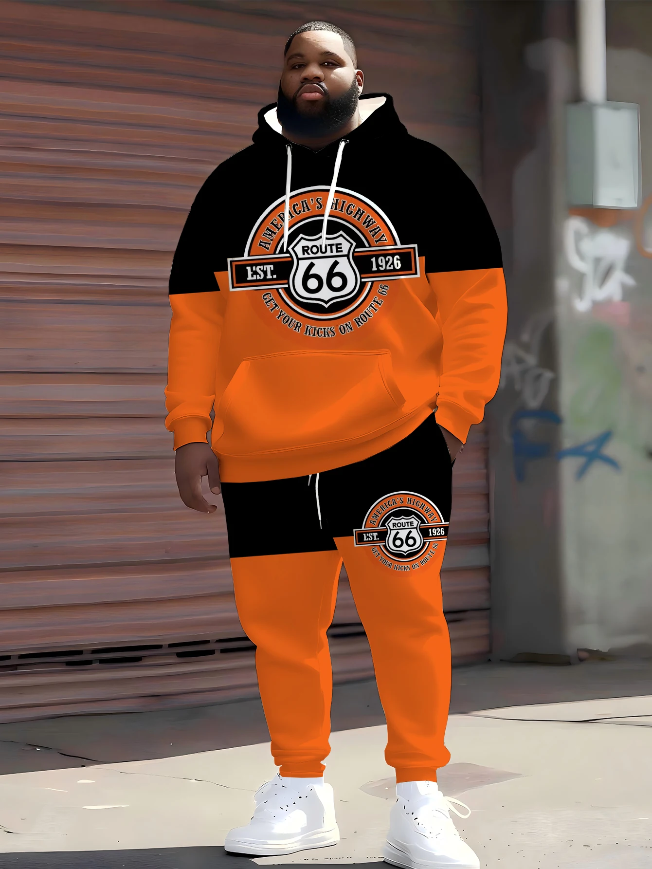2025 Trendy Oversized Hoodie & Joggers - Contrast Colors & Route 66 Icon, Sporty Comfort
2025 Trendy Oversized Hoodie & Joggers - Contrast Colors & Route 66 Icon, Sporty Comfort
