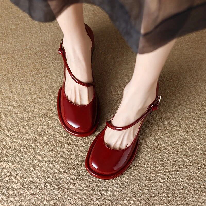 French High Heel Women Shoe 2024 Spring New Retro Red Platform Leather Shoe Elegant Woman Heeled Shoe Party Wedding Shoe Casual
French High Heel Women Shoe 2024 Spring New Retro Red Platform Leather Shoe Elegant Woman Heeled Shoe Party Wedding Shoe Casual